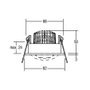 Brumberg 12353253 Foco LED DAMITA redondo aluminio 6W 350mA 830 IP65 730lm
