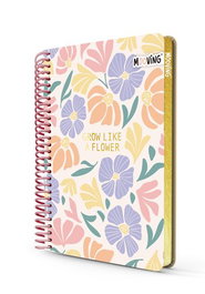 MOOVING Bloc Mooving Premium tapa dura 12x14,5cm 96h 80g cuadrícula 5x5 Garden surtido