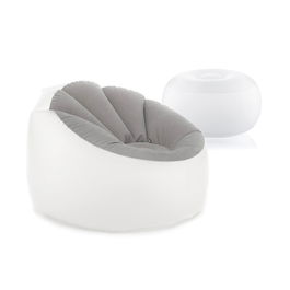 Pack Sillón Hinchable con LED Multicolor y Asiento Hinchable con LED Multicolor y Mando a Distancia InnovaGoods