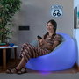 Pack Sillón Hinchable con LED Multicolor y Asiento Hinchable con LED Multicolor y Mando a Distancia InnovaGoods