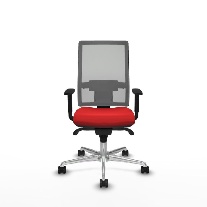 PIQUERAS Y CRESPO Silla de oficina Horna con mecanismo Sincro, Rojo y Gris PIQUERAS Y CRESPO Silla de oficina Horna con mecanismo Sincro, Rojo y Gris