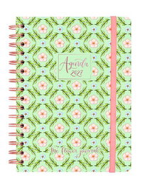 Finocam Agenda Anual 2027 Flower Journal Wire-O Verde