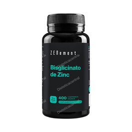 ZENEMENT Bisglicinato de Zinc 400 Comprimidos - Antioxidante, Sistema Inmune, Piel y Visión, Alta Biodisponibilidad, Vegano