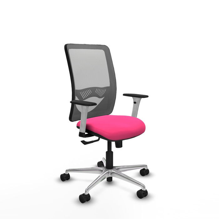 PIQUERAS Y CRESPO Silla de oficina Zulema con mecanismo Sincro, Rosa y Gris PIQUERAS Y CRESPO Silla de oficina Zulema con mecanismo Sincro, Rosa y Gris