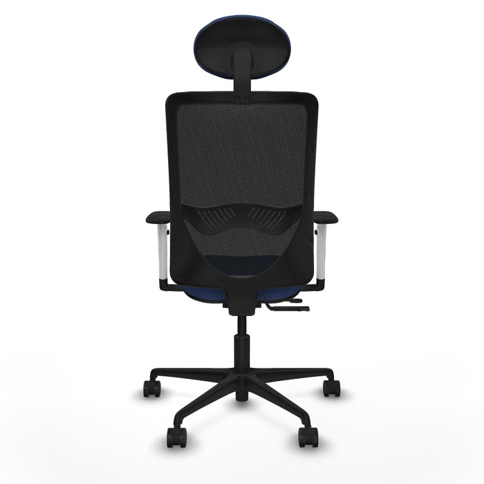 PIQUERAS Y CRESPO Silla de oficina Zulema con mecanismo Sincro/Traslack, Azul marino y Negro