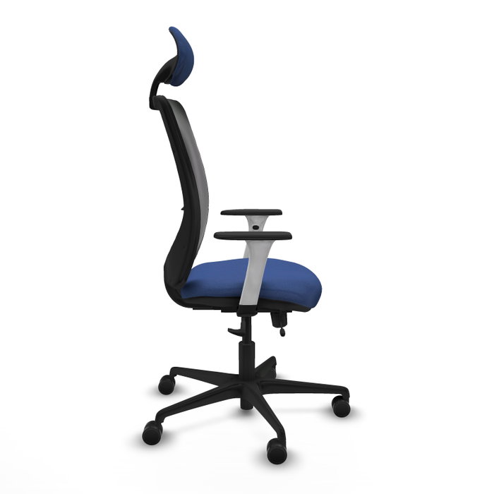 PIQUERAS Y CRESPO Silla de oficina Zulema con mecanismo Sincro/Traslack, Azul marino y Negro