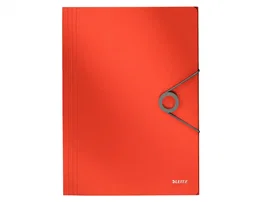 Leitz Carpeta Solid G con tres solapas, DIN A4, Rojo
