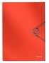 Leitz Carpeta Solid con tres solapas y gomas, DIN A4, Rojo