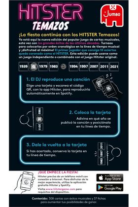 Diset Juego Hitster Temazos - El Juego de los Grandes Éxitos Musicales, en Español