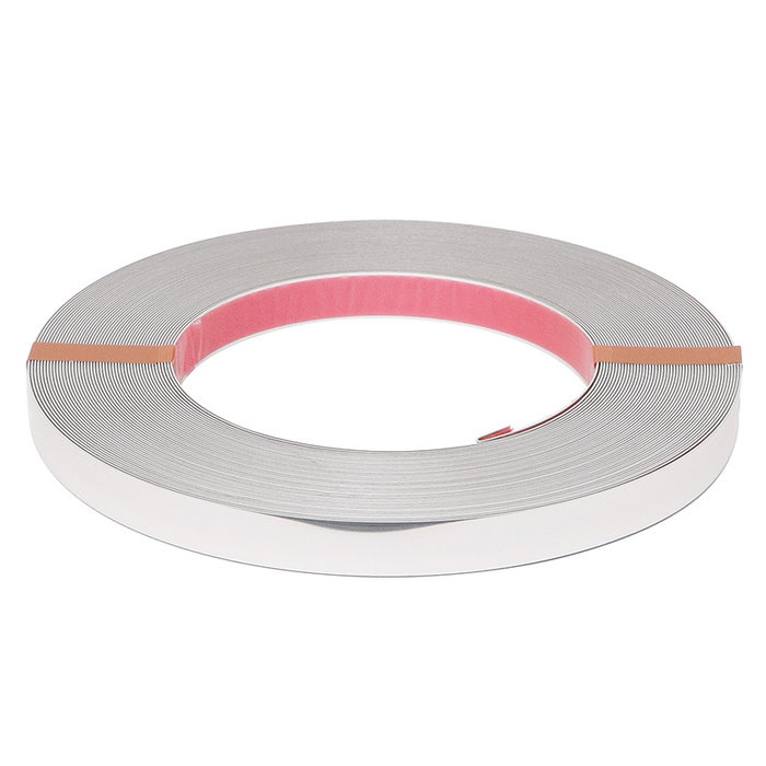 FBS Perfil Adhesivo Alu - Tape 0,5 25M Negro Mate, Cromo, Plata Mate Acabado Cromo Ancho 16