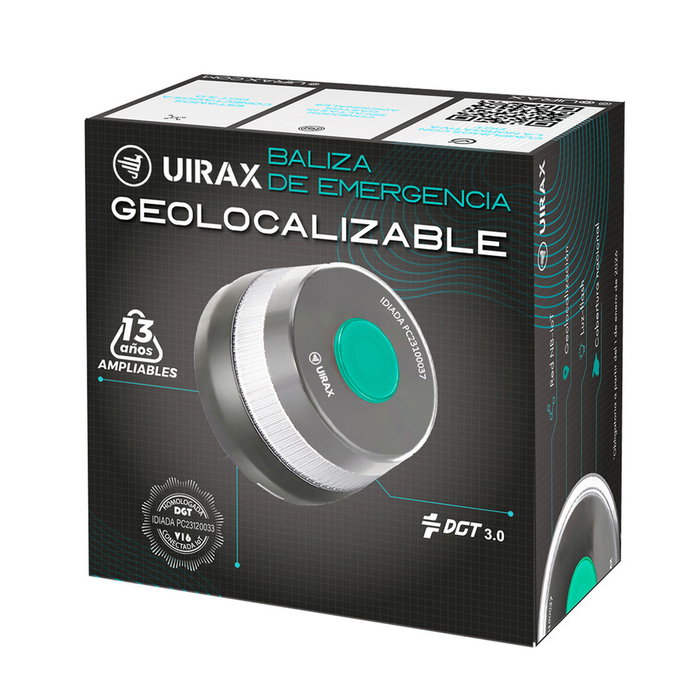 Uirax Baliza V16 de emergencia geolocalizable conectada DGT 3.0
