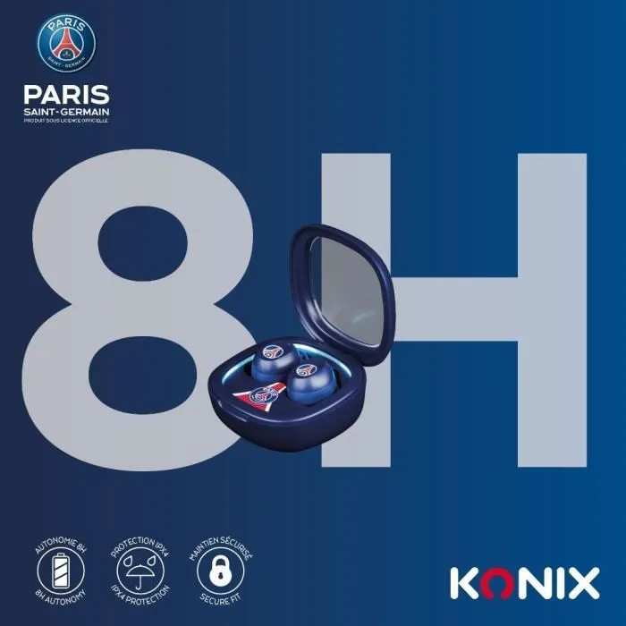 Konix Auriculares Inalámbricos KON1738021954601 - Azul - 8h Batería + 15h Estuche - IPX4 - Bluetooth Konix Auriculares Inalámbricos KON1738021954601 - Azul - 8h Batería + 15h Estuche - IPX4 - Bluetooth