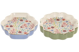 DKD Home Decor Bandeja Vaciabolsillos de Cerámica 13x13x3 cm Surtida