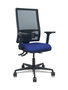 PIQUERAS Y CRESPO Silla Bormate con mecanismo asíncrono, asiento azul marino y respaldo de malla negro