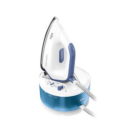 Braun CareStyle Compact IS 2143 Plancha de Vapor, 2400W, 6 bares, Suela EloxalPlus, Azul y Blanco