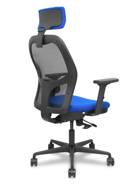 PIQUERAS Y CRESPO Silla de oficina Jorquera con mecanismo Sincro/Traslack, Azul/Negro