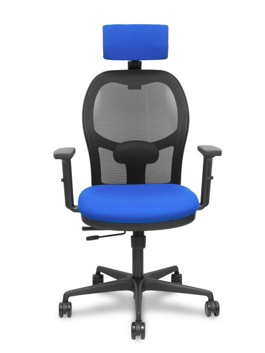 PIQUERAS Y CRESPO Silla de oficina Jorquera con mecanismo Sincro/Traslack, Azul/Negro