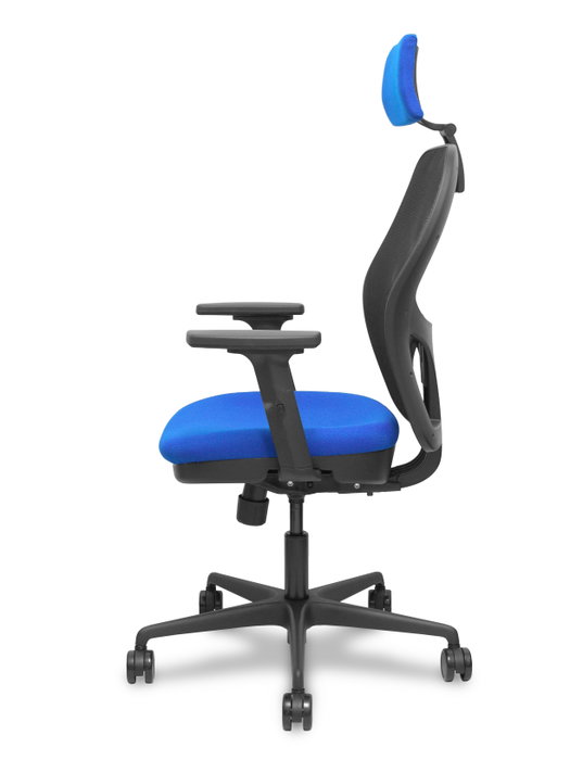 PIQUERAS Y CRESPO Silla de oficina Jorquera con mecanismo Sincro/Traslack, Azul/Negro