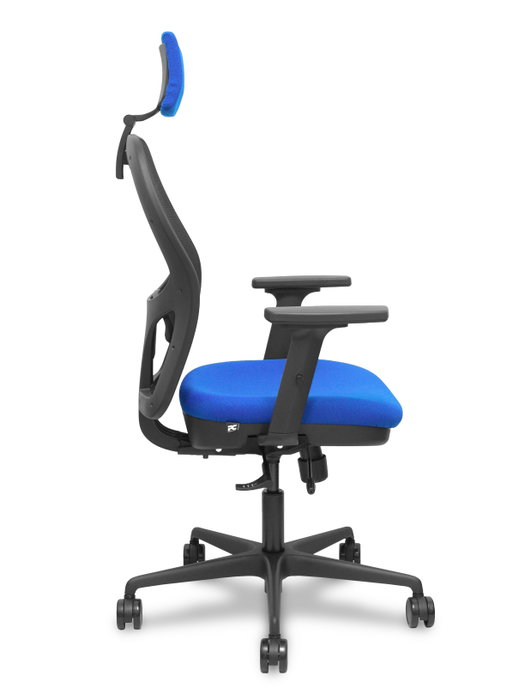 PIQUERAS Y CRESPO Silla de oficina Jorquera con mecanismo Sincro/Traslack, Azul/Negro
