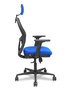 PIQUERAS Y CRESPO Silla de oficina Jorquera con mecanismo Sincro/Traslack, Azul/Negro