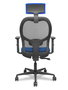 PIQUERAS Y CRESPO Silla de oficina Jorquera con mecanismo Sincro/Traslack, Azul/Negro