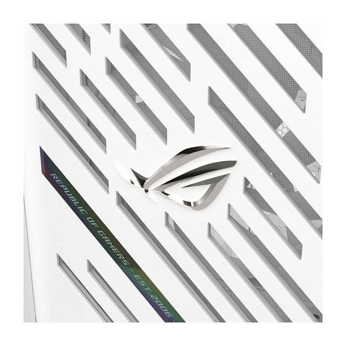 ASUS ROG Strix Helios II GX601S Caja Gaming Midi Tower, Blanco, Cristal Templado, RGB, ATX, E-ATX, Aluminio, con Ventiladores, para PC