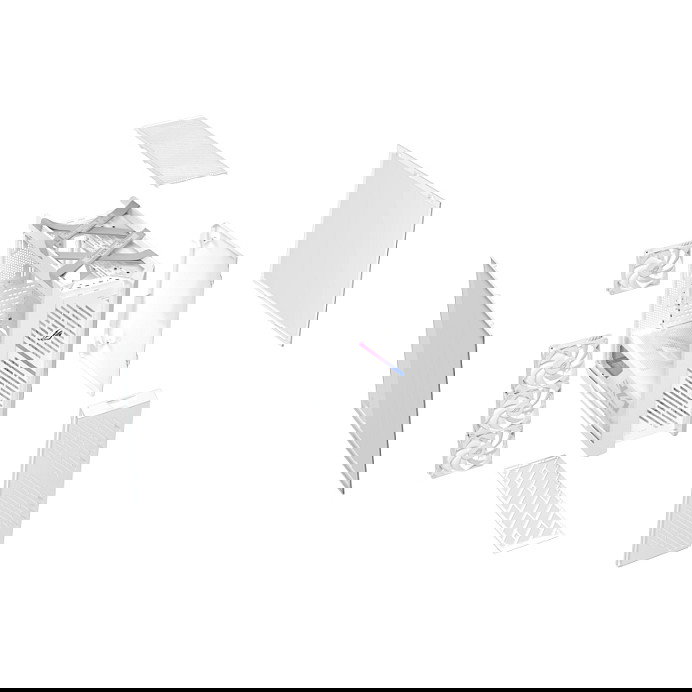 ASUS ROG Strix Helios II GX601S Caja Gaming Midi Tower, Blanco, Cristal Templado, RGB, ATX, E-ATX, Aluminio, con Ventiladores, para PC