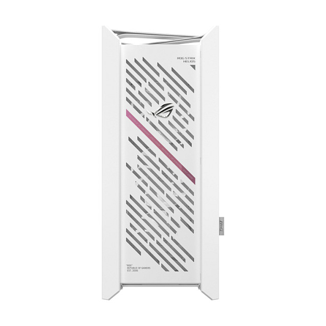 ASUS ROG Strix Helios II GX601S Caja Gaming Midi Tower, Blanco, Cristal Templado, RGB, ATX, E-ATX, Aluminio, con Ventiladores, para PC