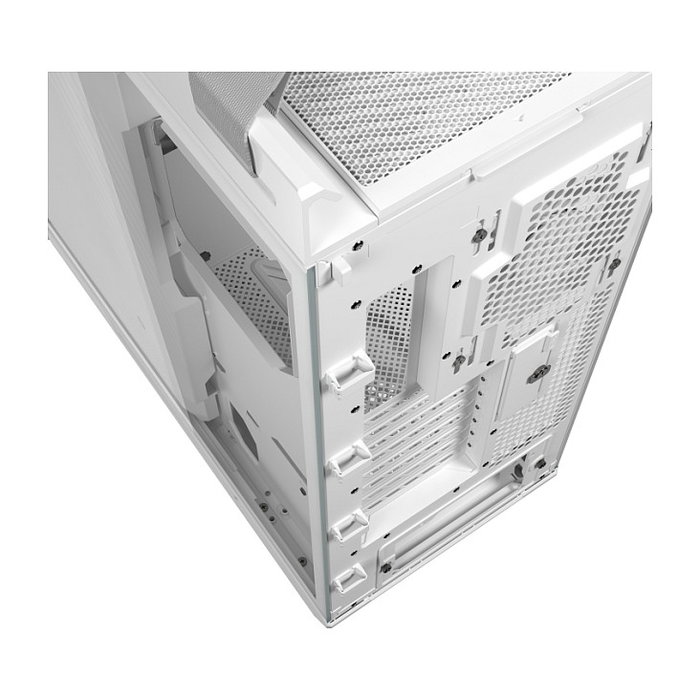 ASUS ROG Strix Helios II GX601S Caja Gaming Midi Tower, Blanco, Cristal Templado, RGB, ATX, E-ATX, Aluminio, con Ventiladores, para PC