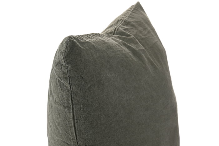 DKD Home Decor Pack de 2 Cojines de Algodón Verde 60x60 cm Lavado a la Piedra