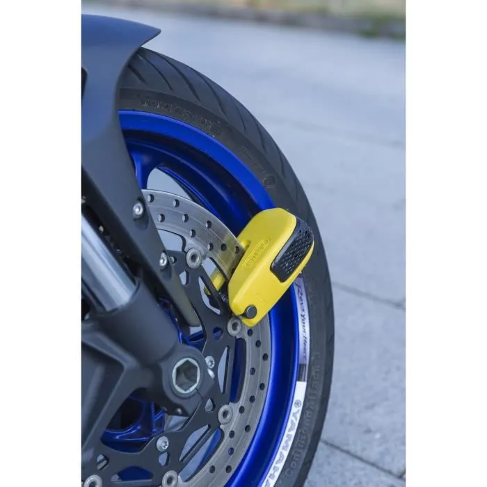 Abus 8078 Detecto Candado de Disco con Alarma Amarillo