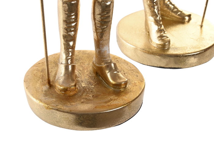 DKD Home Decor Figura Zorro Napoleo Dorado Surtido de 2