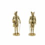 DKD Home Decor Figura Zorro Napoleo Dorado Surtido de 2
