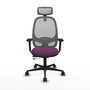 PIQUERAS Y CRESPO Silla de oficina Cilanco con mecanismo Sincro/Traslack, Morado y Gris