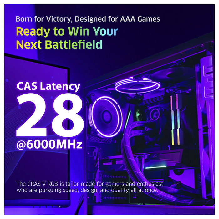 KLEVV Cras V RGB 32GB (2x16GB) 6000MHz CL28 Black