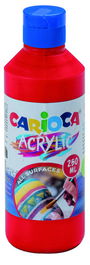 Carioca 40431/10 Botella Pintura Acrílica 250 ml Rojo