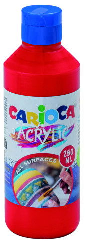 Carioca 40431/10 Botella Pintura Acrílica 250 ml Rojo Carioca 40431/10 Botella Pintura Acrílica 250 ml Rojo