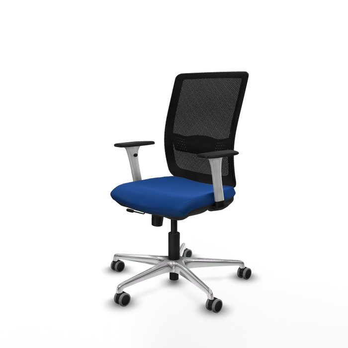 PIQUERAS Y CRESPO Silla de oficina Haches Azul y Negro con mecanismo Sincro/Traslack