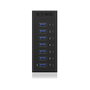 ICY BOX IB-AC618 Hub USB 3.0 de 7 puertos, Aluminio, Negro