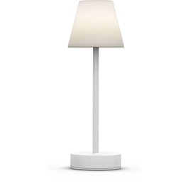 New Garden Lola Slim 30 Lámpara de mesa blanca con batería