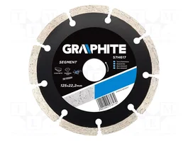 GRAPHITE Disco cortante de diamante de 125mm