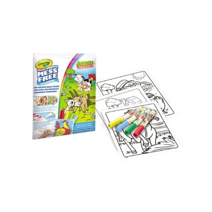 Crayola Color Wonder Set para colorear Amigos animales - Libro + 4 rotuladores - Para mayores de 3 años