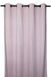 DKD Home Decor Cortina de Algodón y Poliéster Rosa Palo 140x260 cm con 8 Anillas