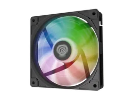 GENESIS Oxal 120 ARGB - Paquete de 3 Ventiladores para PC, 12 cm, Negro, con Iluminación LED RGB, 3 Pines