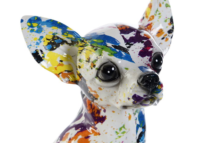 DKD Home Decor Figura de Resina Chihuahua Multicolor