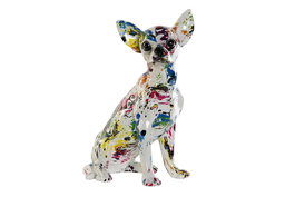 DKD Home Decor Figura de Resina Chihuahua Multicolor