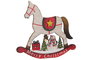 DKD Home Decor Caballito Balancin Navidad Tradicional Blanco Rojo 34 x 30 x 2 cm