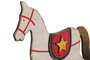 DKD Home Decor Caballito Balancin Navidad Tradicional Blanco Rojo 34 x 30 x 2 cm