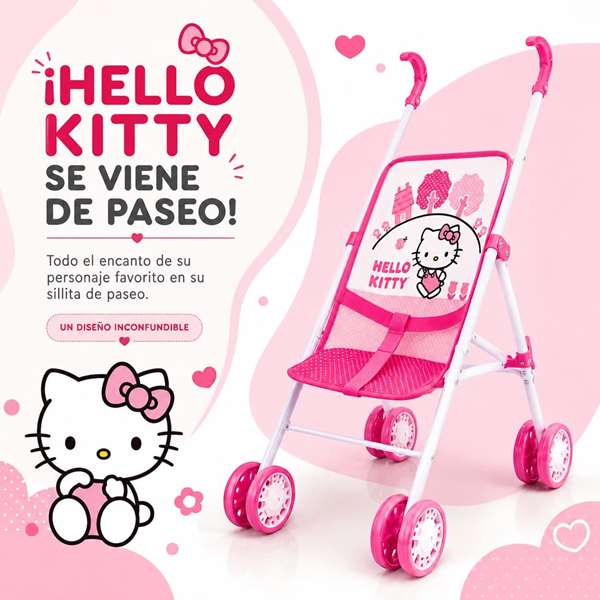 JugaToys Silla muñeca plegable Hello Kitty 55x25.5x36cm JugaToys Silla muñeca plegable Hello Kitty 55x25.5x36cm