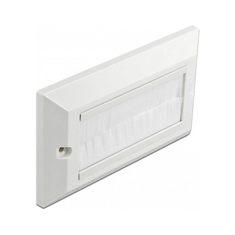 DeLOCK Cubierta para manejo de cables 146 x 86 mm con tiras de cepillo blancas DeLOCK Cubierta para manejo de cables 146 x 86 mm con tiras de cepillo blancas